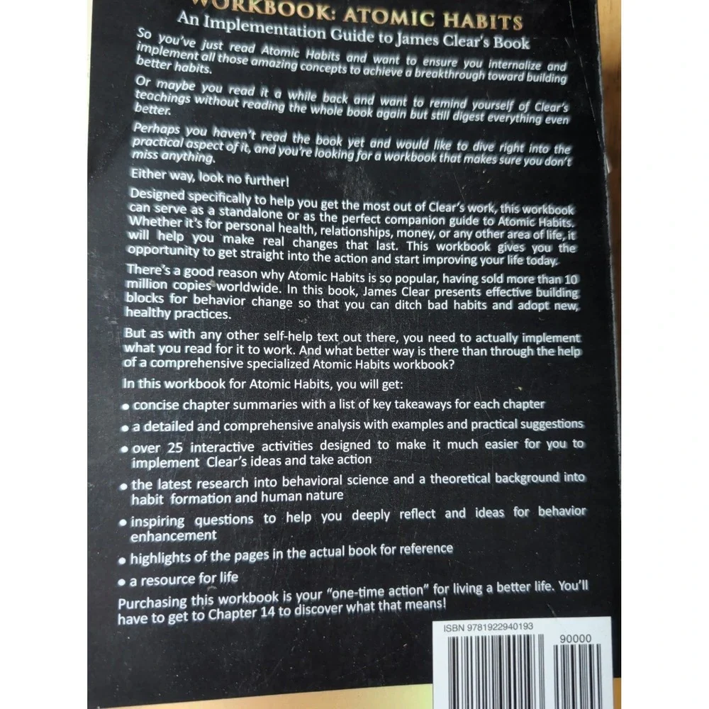 Atomic Habits book & Workbook  An Easy and Proven Way to Build Good Habits